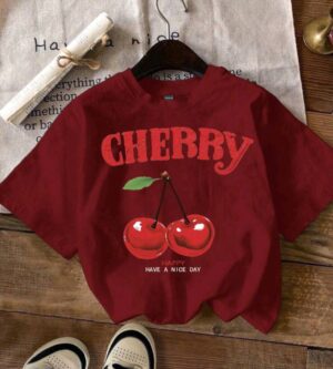 Remera bordó estampada 4 XL