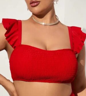 Top de bikini rojo 3 XL