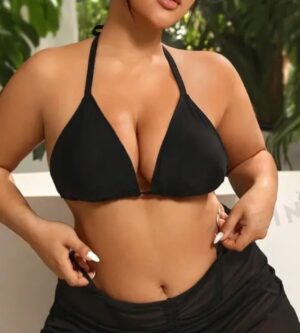 Top de bikini negro 3 XL y 4 XL