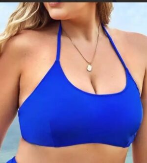 Top de bikini azul 3 XL y 4 XL