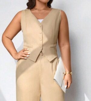 Chaleco beige 4 XL