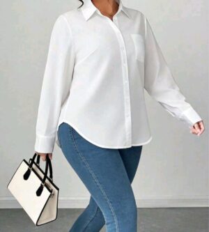 Camisa blanca manga larga 2 XL