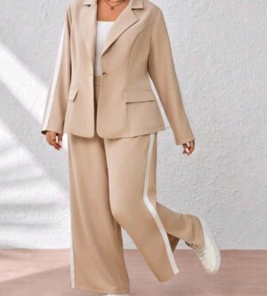 Pantalón beige con raya lateral 4 XL