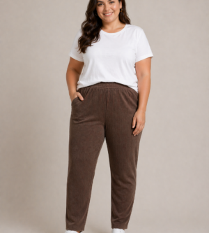 Pantalón de lanilla marrón. Hasta 200 cm cadera