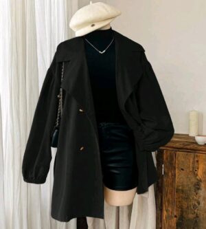 Gabardina negra 3 XL y 4 XL