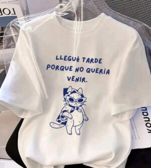 Remera blanca estampada 4 XL