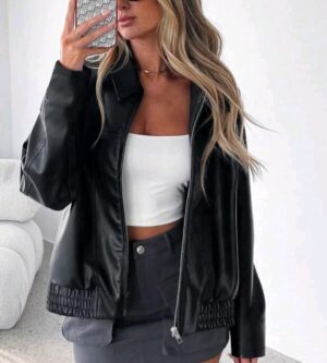 Campera cuerina tipo bomber XXL