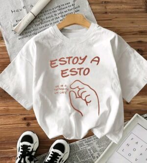 Remera blanca estampada 5 XL