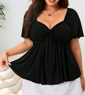 Blusa negra cruzadas 4 XL