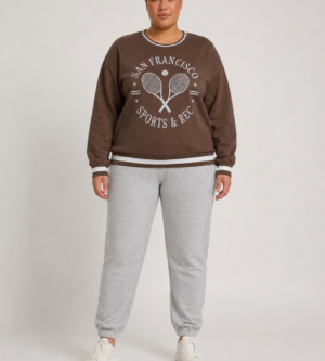 Pantalón deportivo babucha gris 3 XL y 4 XL