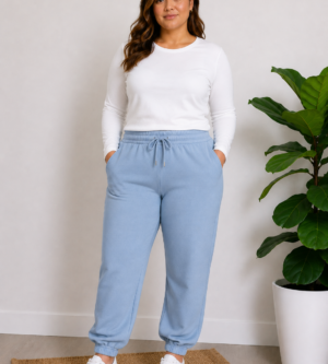 Pantalón deportivo celeste babucha 1 XL y 4 XL