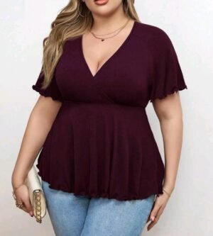 Blusa bordó cruzada 4 XL