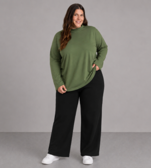 Polera verde oliva talle 5