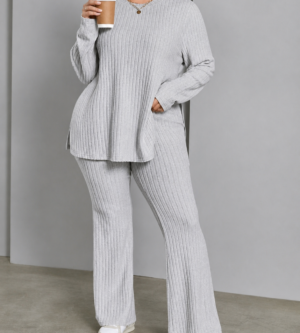 Pantalón gris acanalado 2 XL y 5 XL