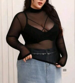 Blusa negra microtul 3 XL